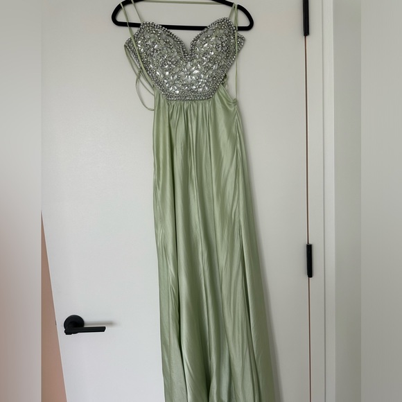 Mignon Crystal Mint Green Prom Dress - Picture 1 of 15
